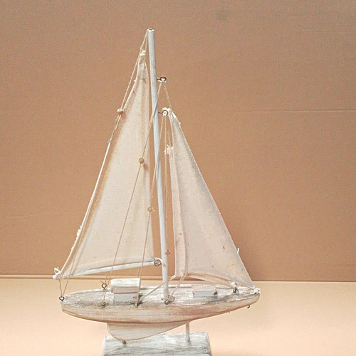 Deko segelboot holz - deko, weiß