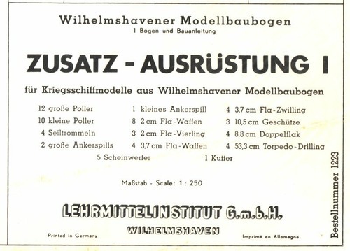 Wilhelmshavener modellbaubogen - wilhelmshavener,