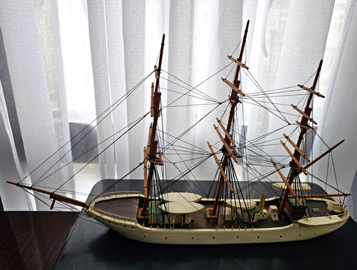 Vintage holzsegelschiff modell - vintage,